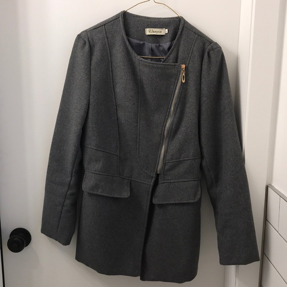 Grey Pea Coat - Picture 1 of 3